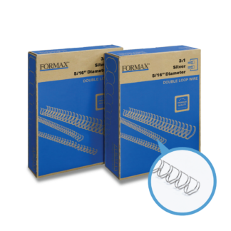 ReadyWire 31SW516 Silver Double-Loop Wire, Letter Size, 3:1 pitch, 5/16", 100/pack